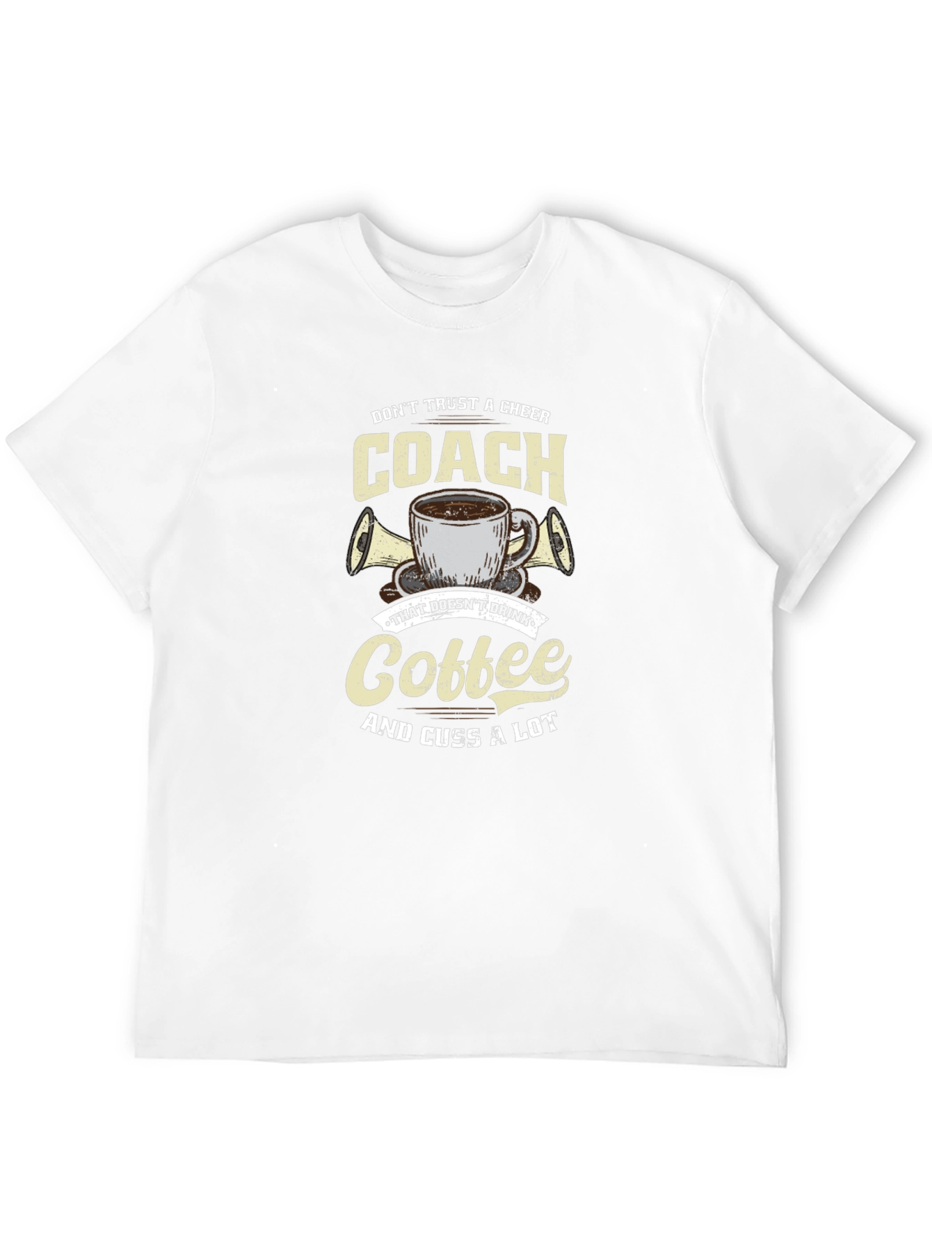 Cheer Coach Coffee Graphic T-Shirt