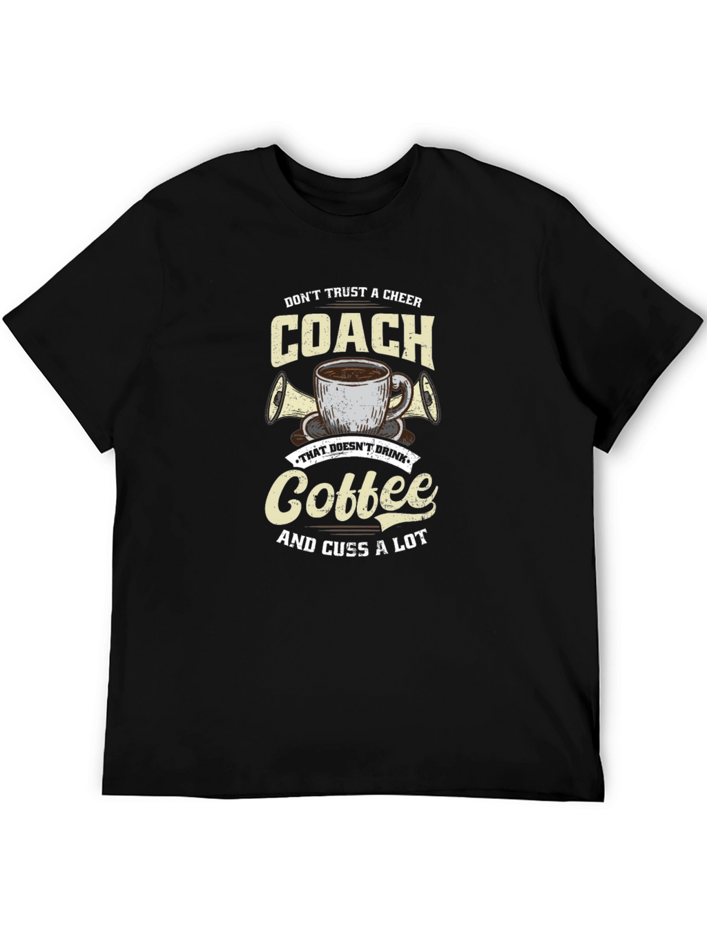 Cheer Coach Coffee Graphic T-Shirt