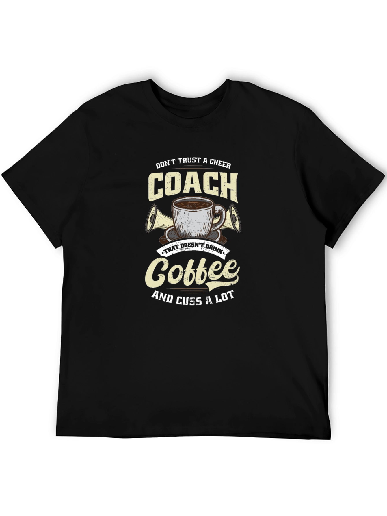 Cheer Coach Coffee Graphic T-Shirt