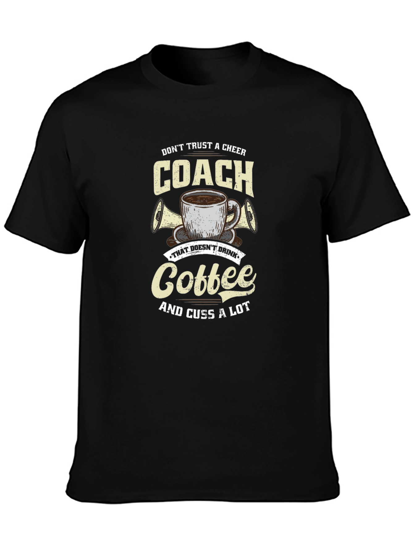 Cheer Coach Coffee Graphic T-Shirt