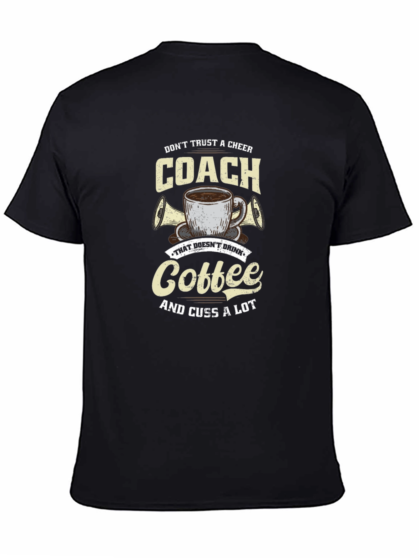 Cheer Coach Coffee Graphic T-Shirt