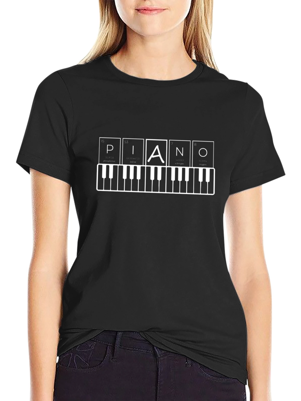 Piano Keys Graphic T-Shirt - Musical Style