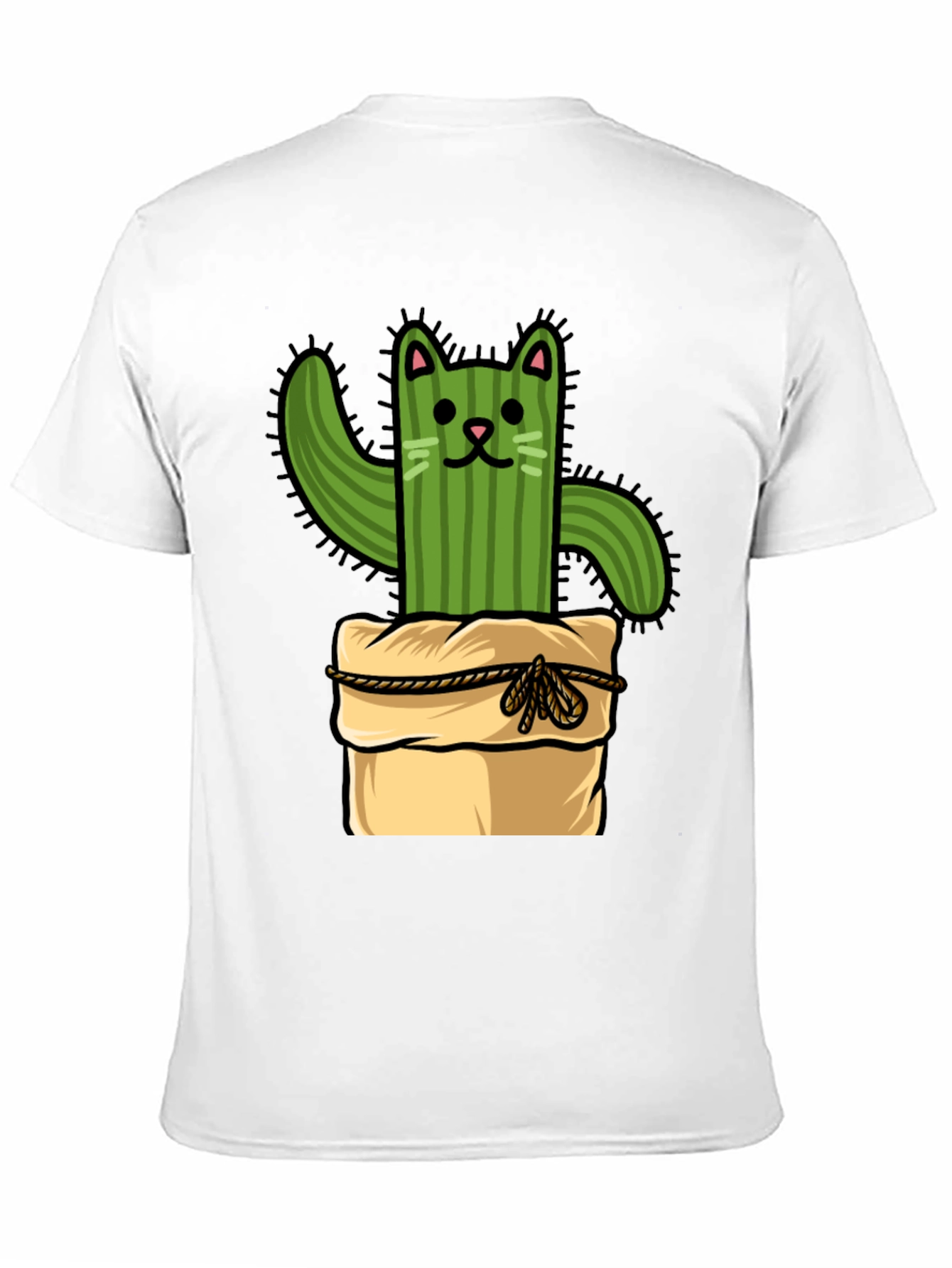 Cactus Cat T-Shirt - Whimsical Graphic Tee