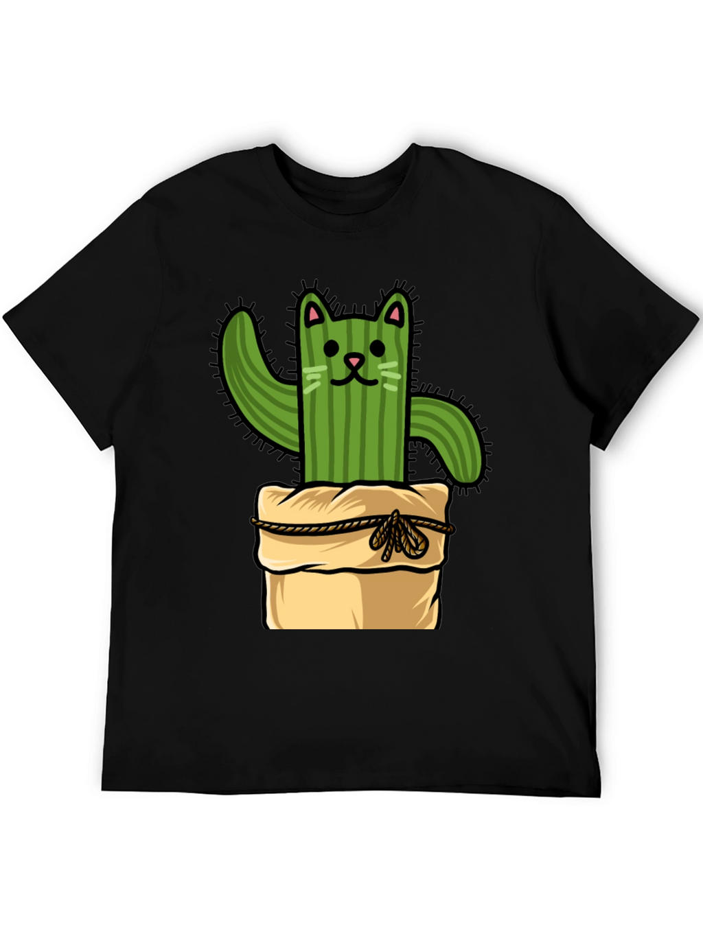 Cactus Cat T-Shirt - Whimsical Graphic Tee