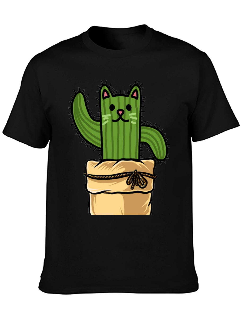 Cactus Cat T-Shirt - Whimsical Graphic Tee