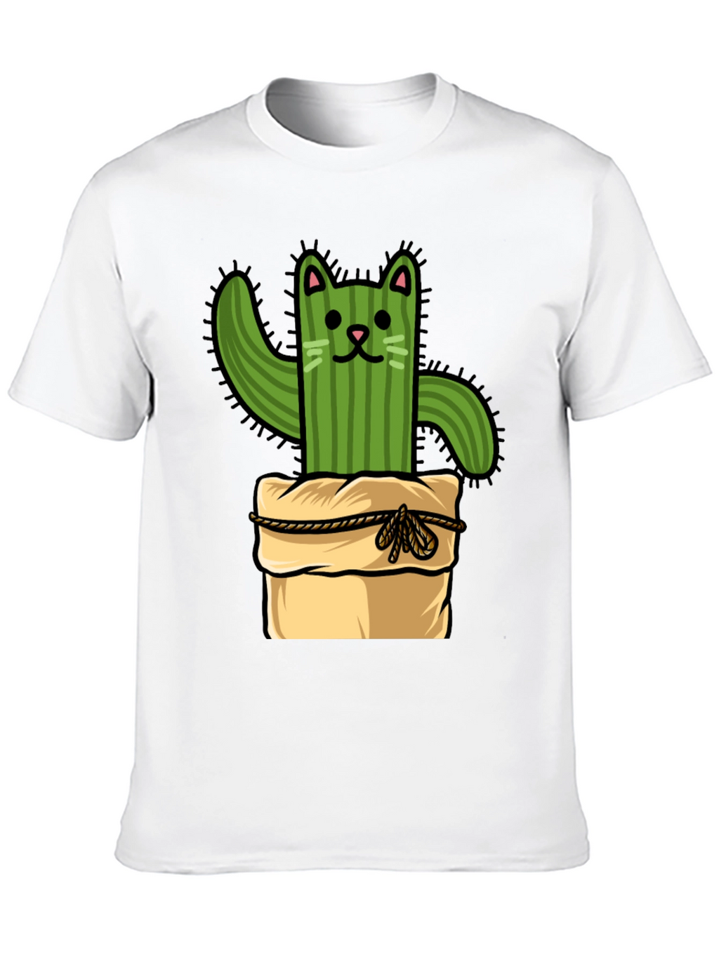 Cactus Cat T-Shirt - Whimsical Graphic Tee