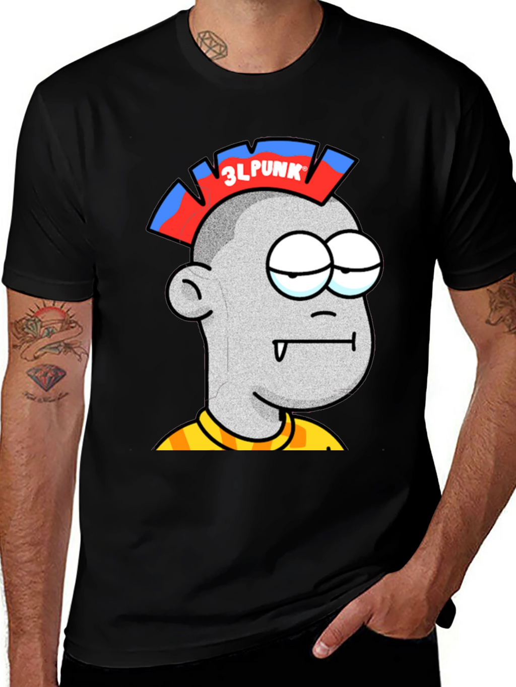 3LPUNK Cartoon Graphic T-Shirt