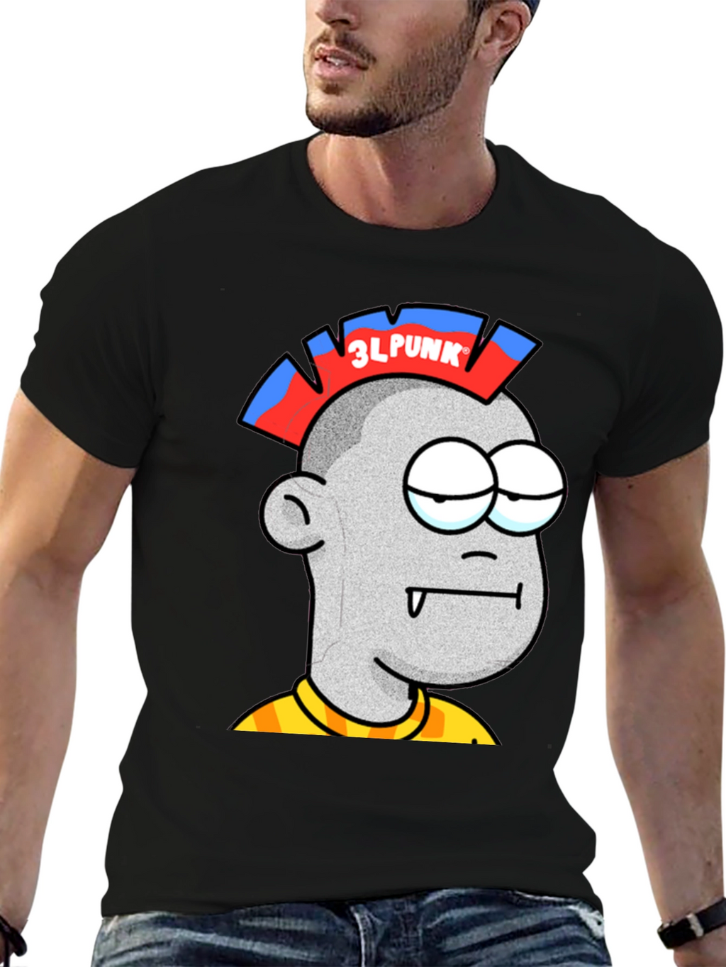 3LPUNK Cartoon Graphic T-Shirt