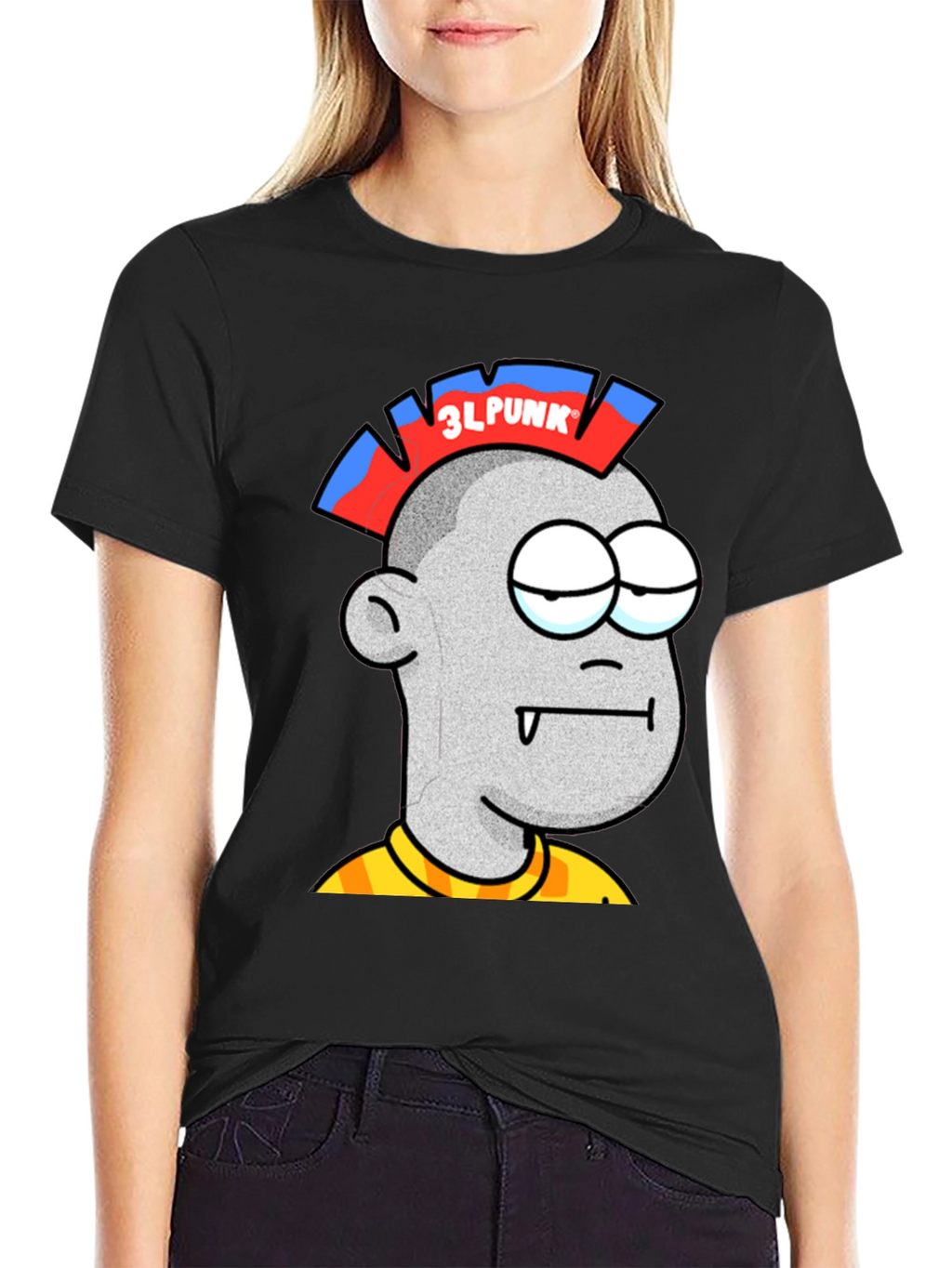 3LPUNK Cartoon Graphic T-Shirt