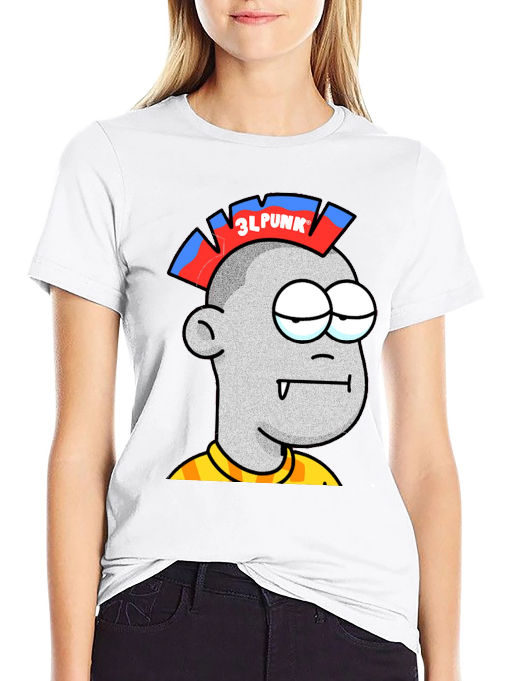 3LPUNK Cartoon Graphic T-Shirt