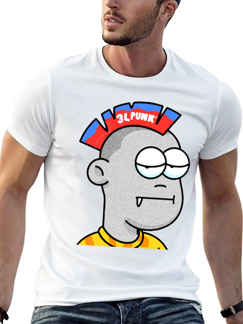 3LPUNK Cartoon Graphic T-Shirt