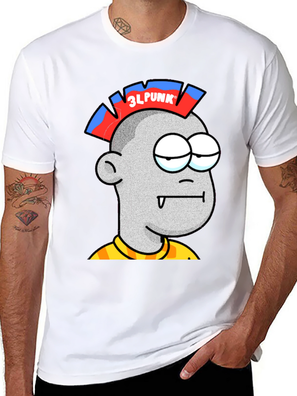 3LPUNK Cartoon Graphic T-Shirt