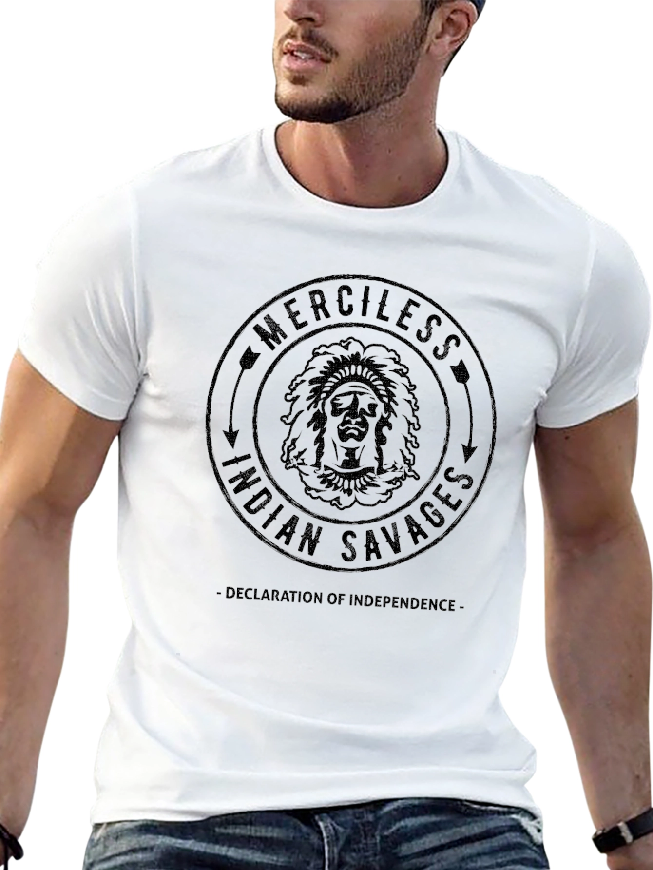 Merciless Indian Savages Graphic Tee - Black
