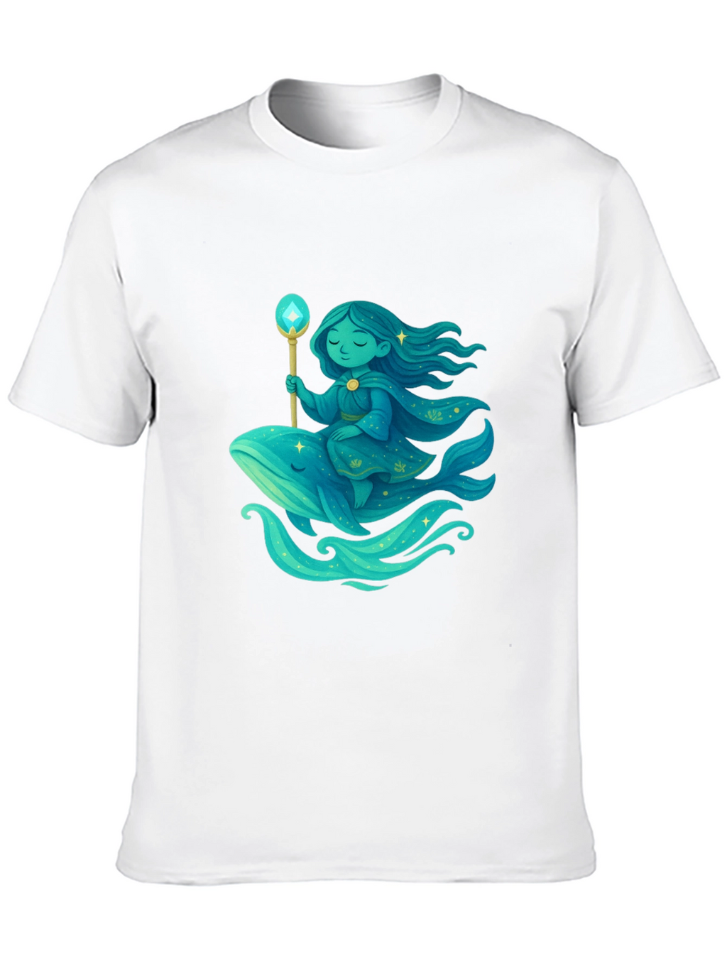 Whimsical Whale Rider Graphic Tee