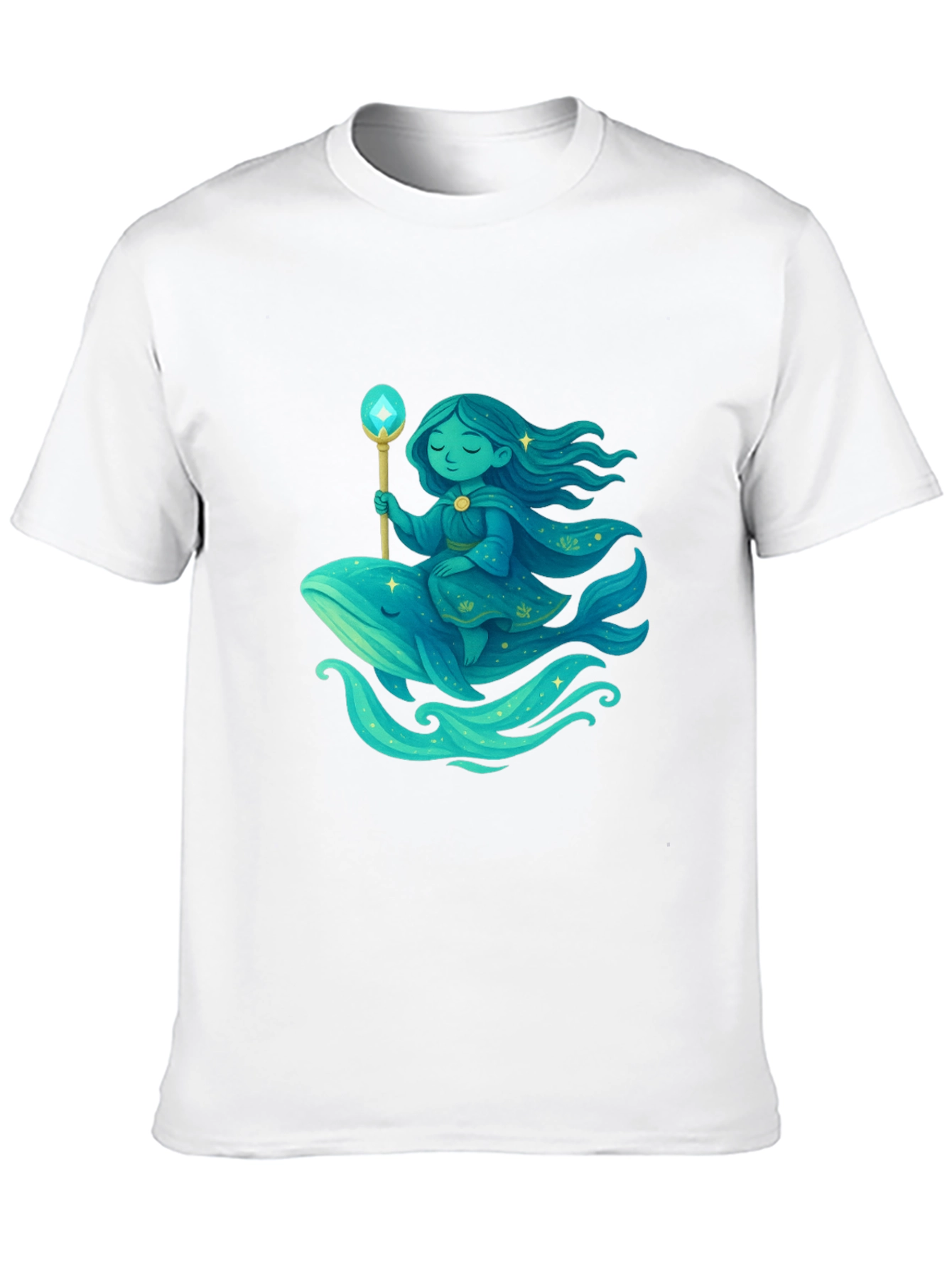 Whimsical Whale Rider Graphic Tee