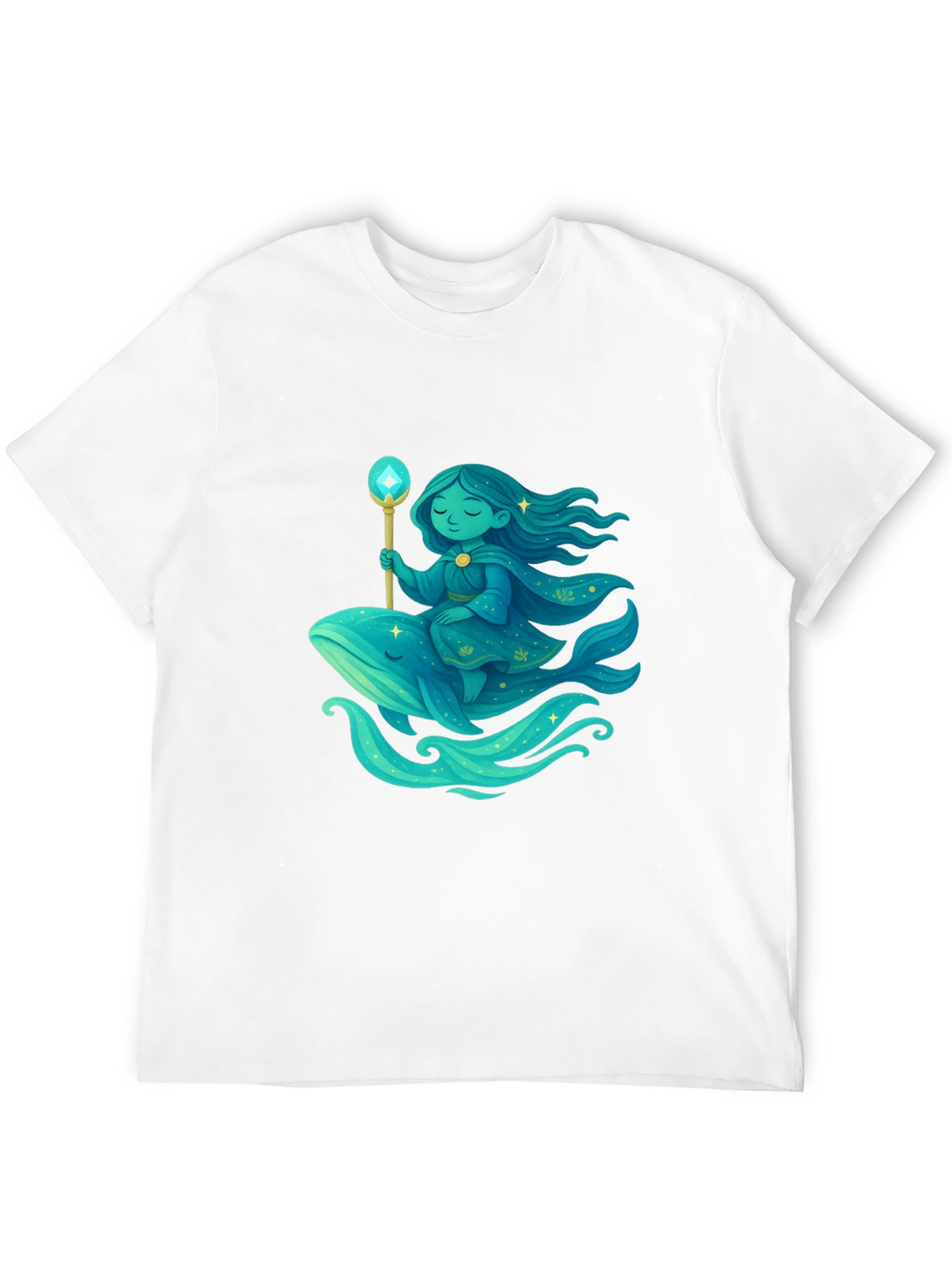Whimsical Whale Rider Graphic Tee