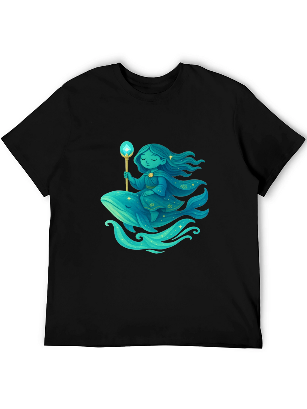 Whimsical Whale Rider Graphic Tee