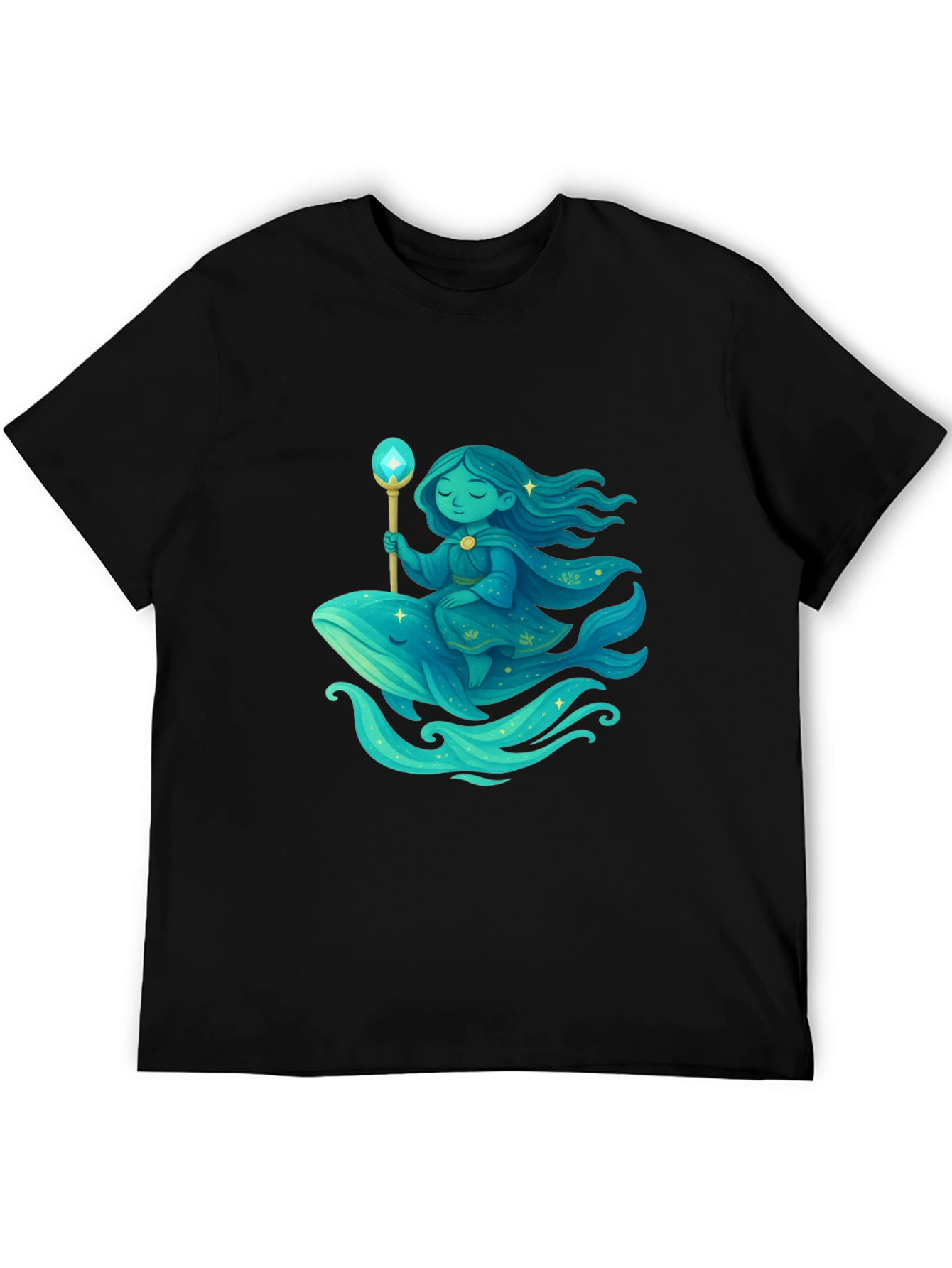 Whimsical Whale Rider Graphic Tee