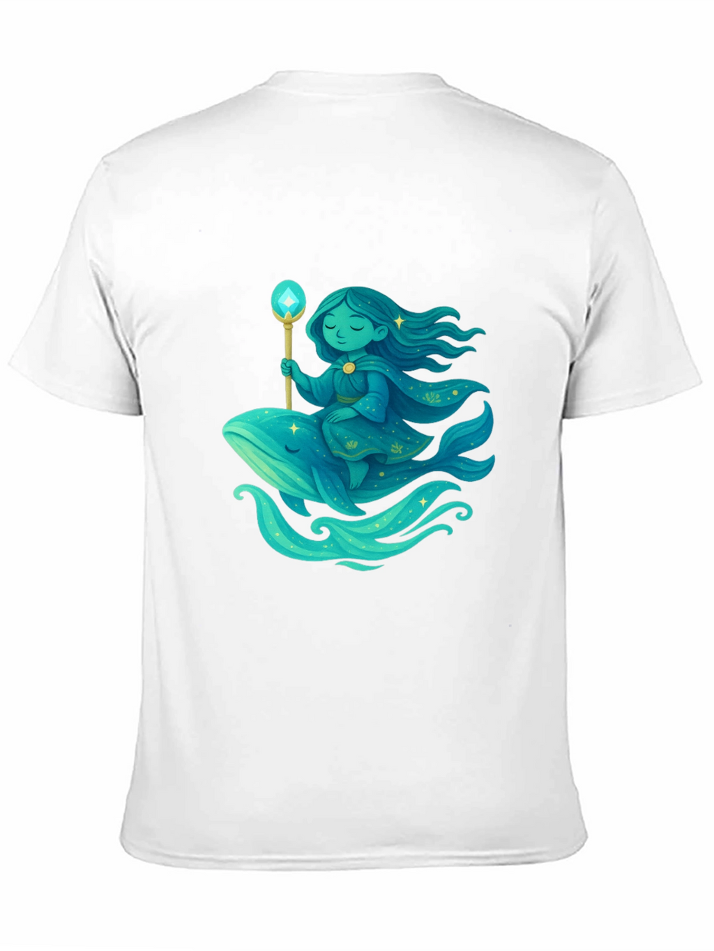 Whimsical Whale Rider Graphic Tee