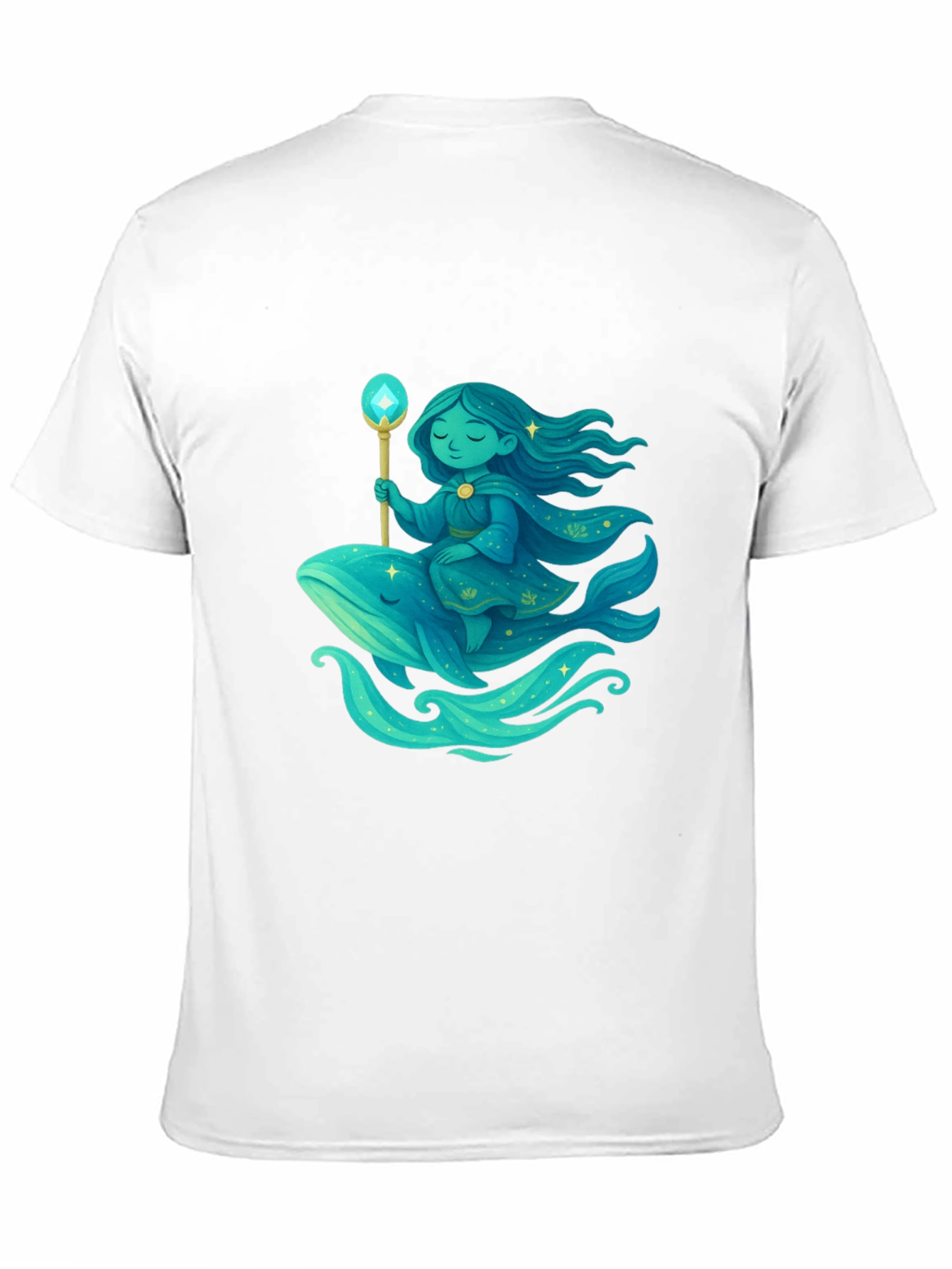 Whimsical Whale Rider Graphic Tee