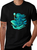 Whimsical Whale Rider Graphic Tee