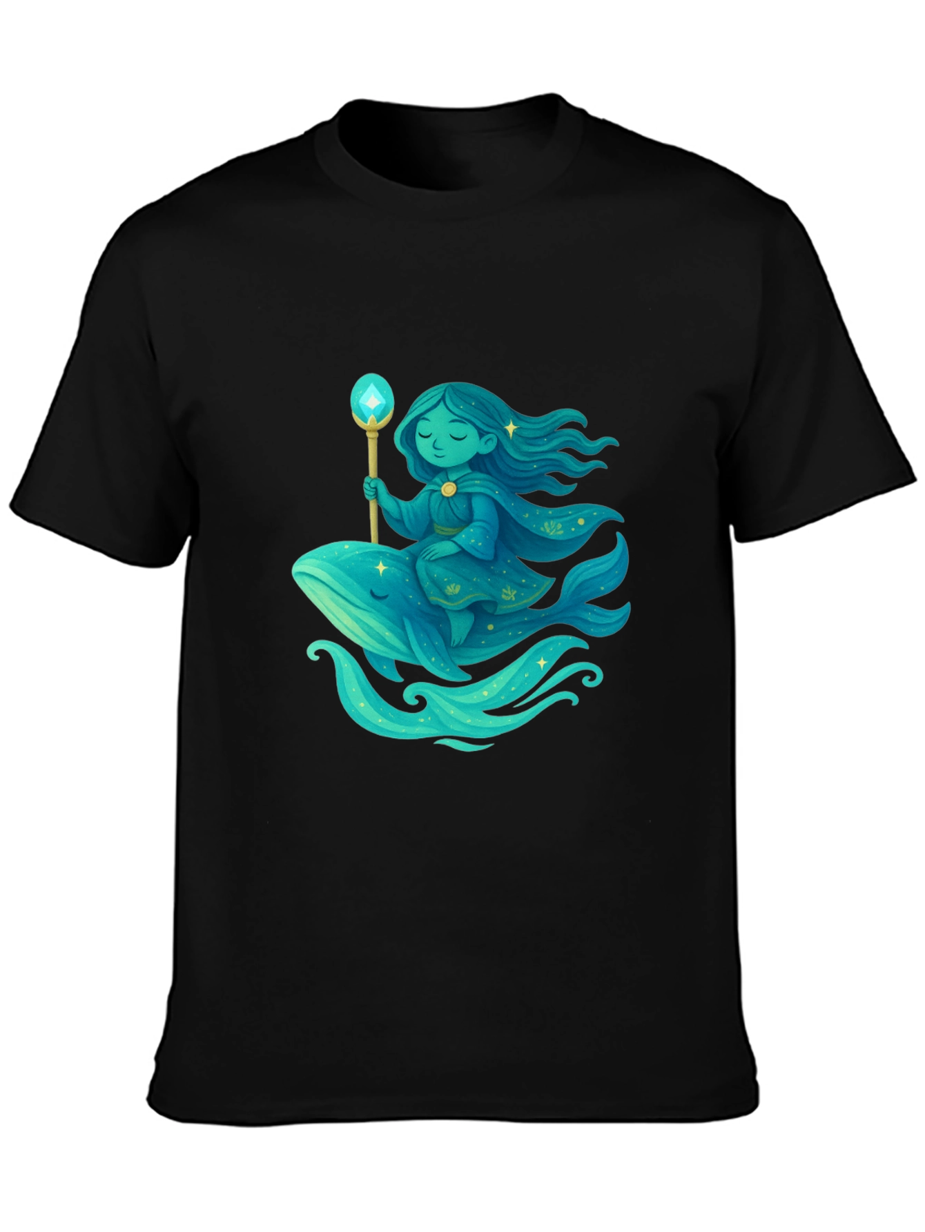 Whimsical Whale Rider Graphic Tee