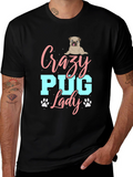 Crazy Pug Lady T-Shirt