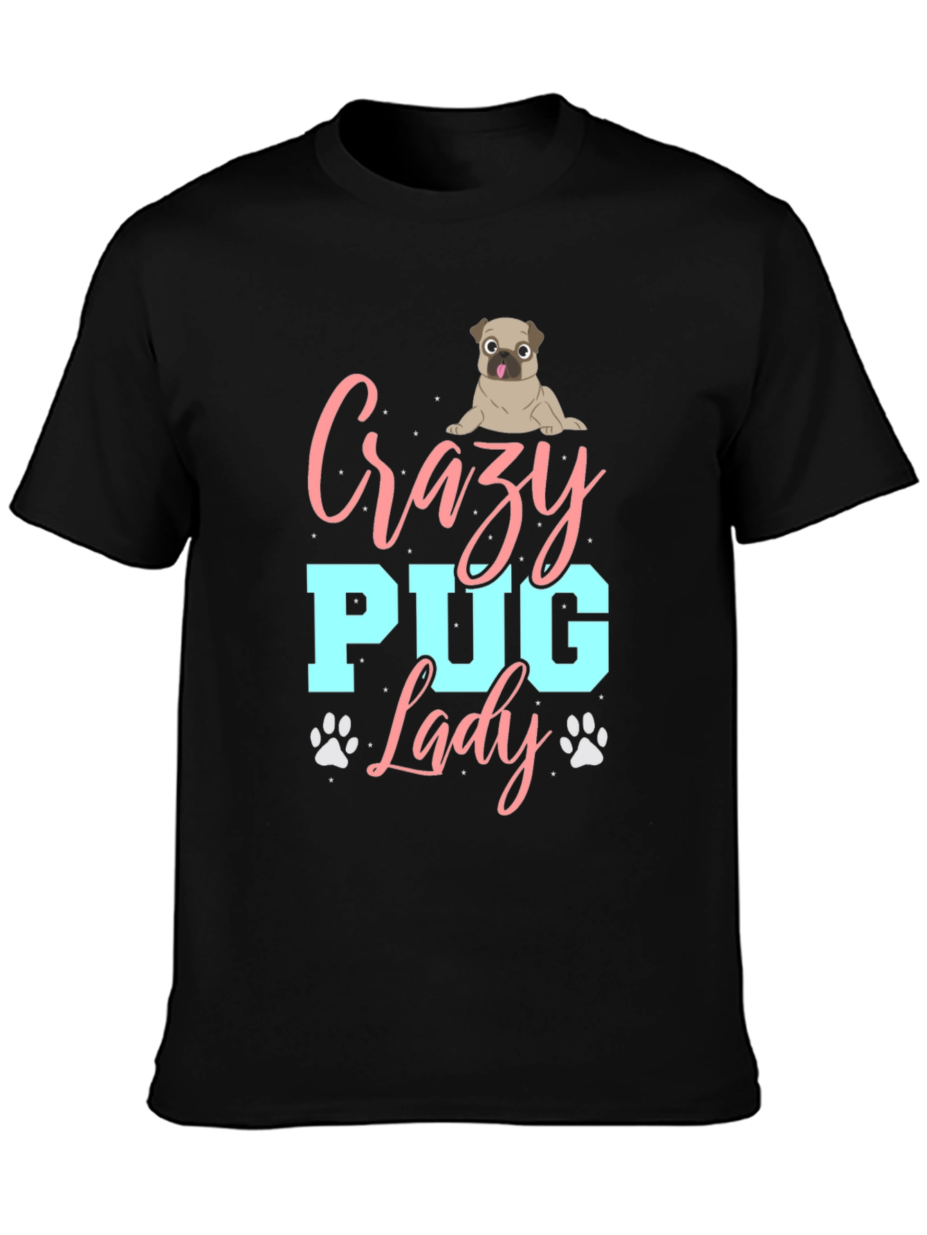 Crazy Pug Lady T-Shirt
