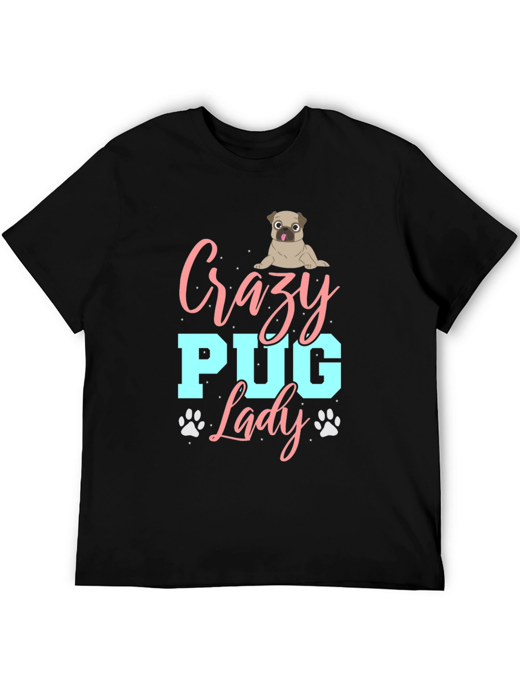 Crazy Pug Lady T-Shirt