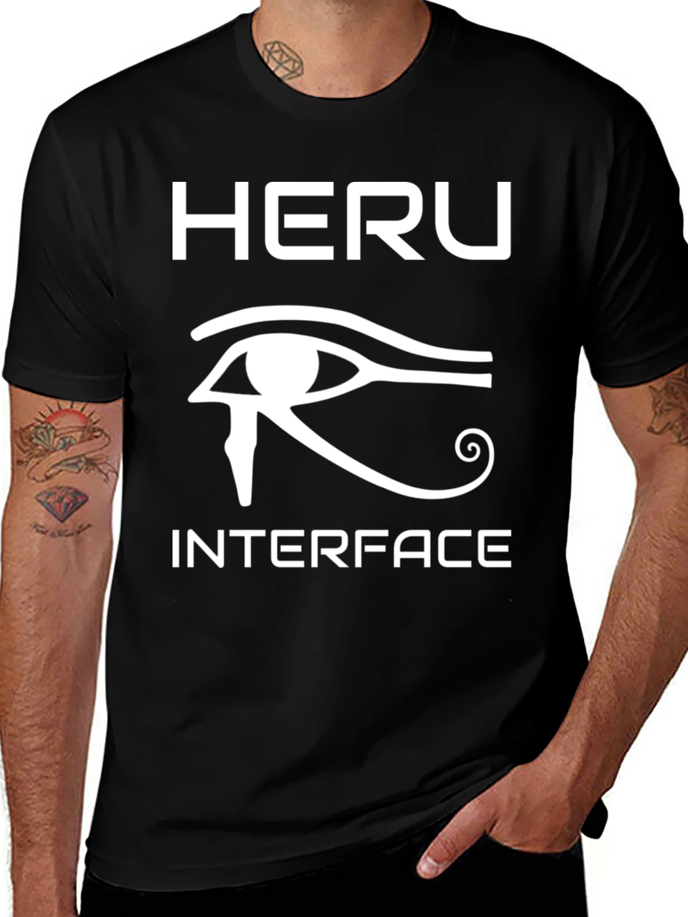 Heru Interface Graphic Tee - Eye of Horus Design