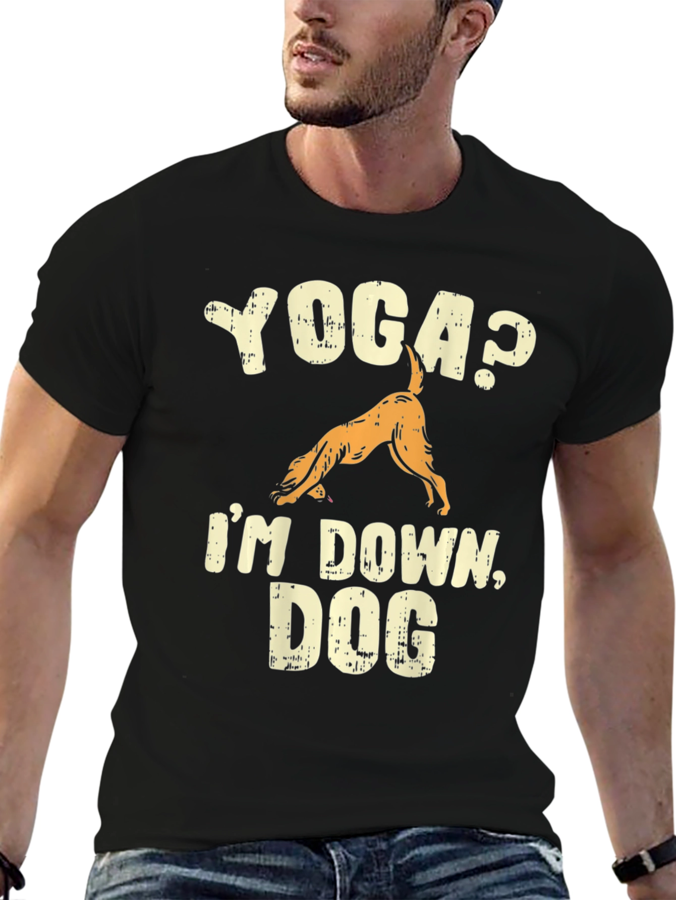 Yoga Dog T-Shirt - Downward Dog Pose Funny Tee