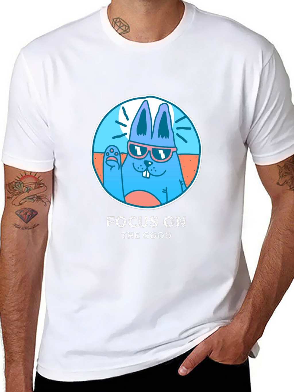 Focus on the Good: Bunny Graphic Tee