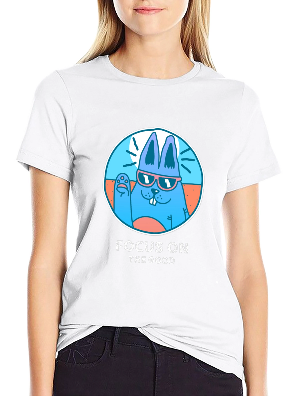 Focus on the Good: Bunny Graphic Tee