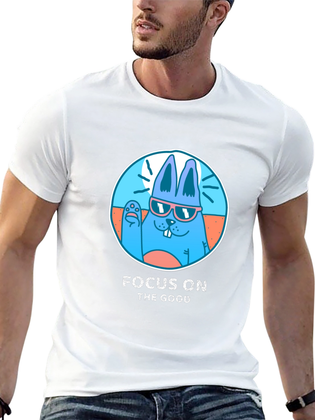 Focus on the Good: Bunny Graphic Tee