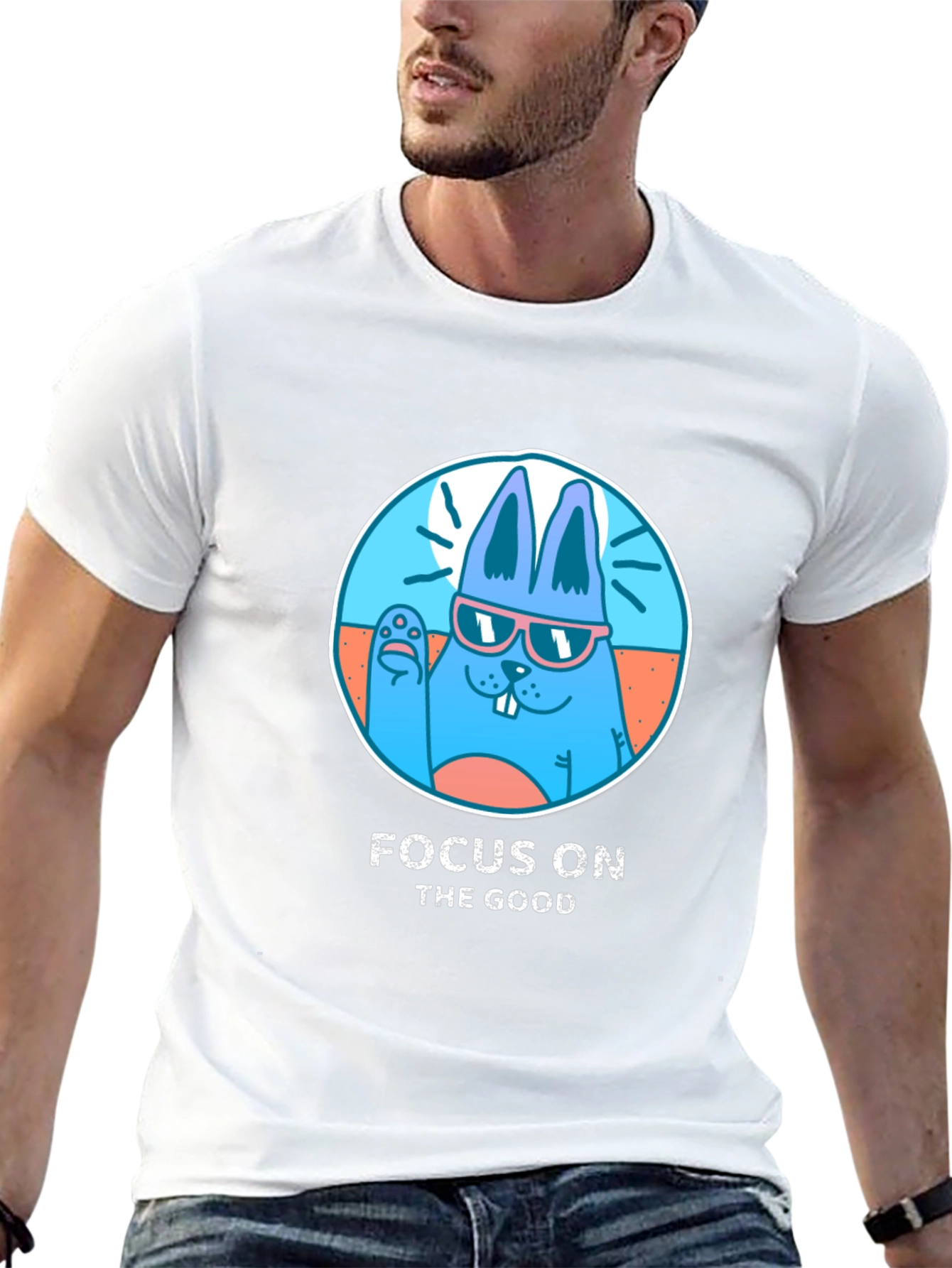 Focus on the Good: Bunny Graphic Tee