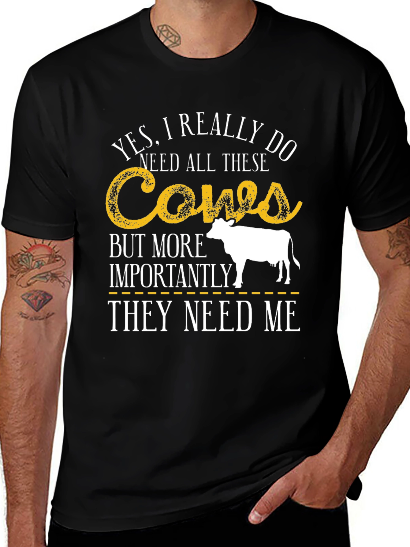 Cows Graphic T-Shirt Farm Animal Tee