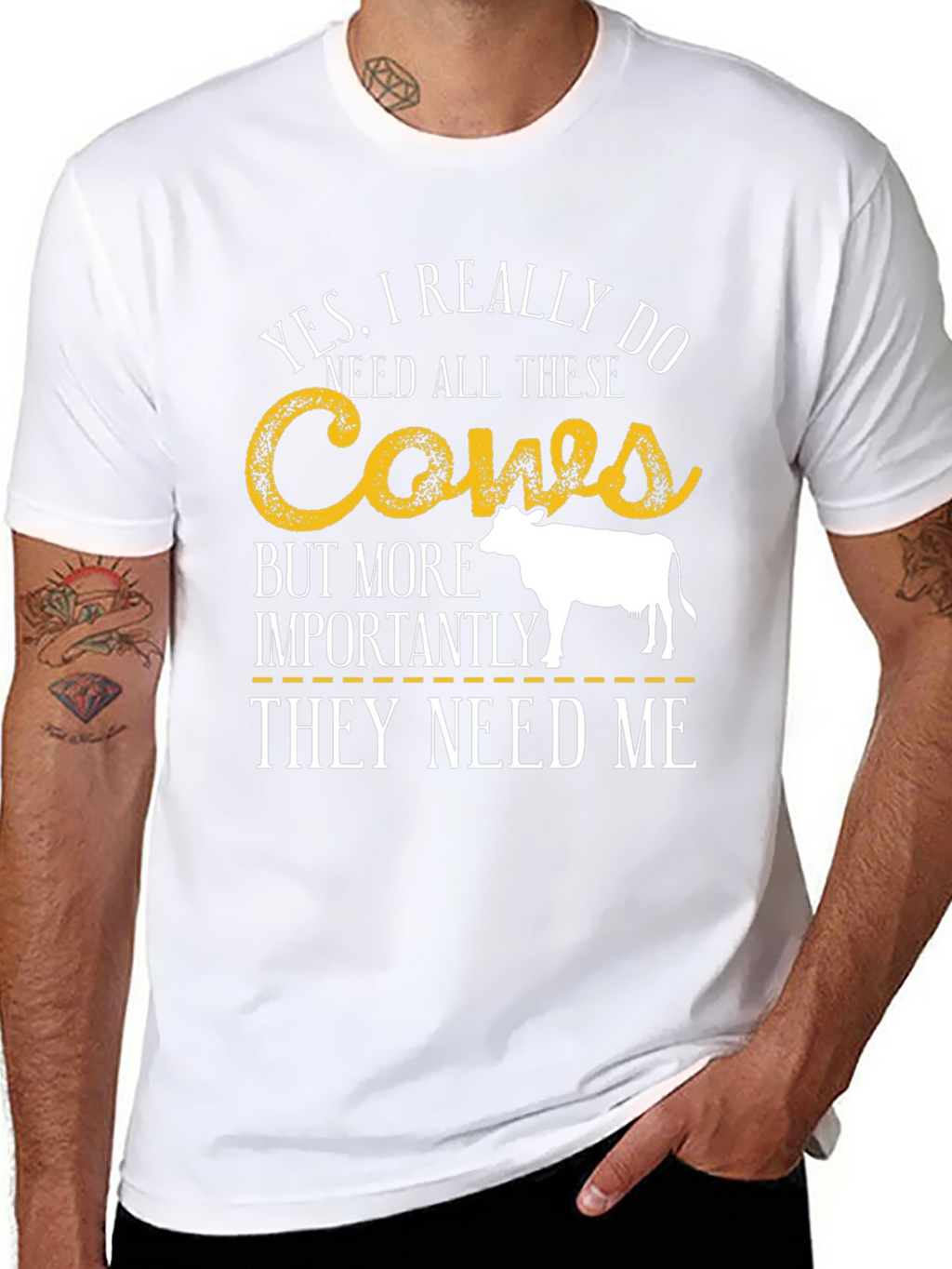 Cows Graphic T-Shirt Farm Animal Tee