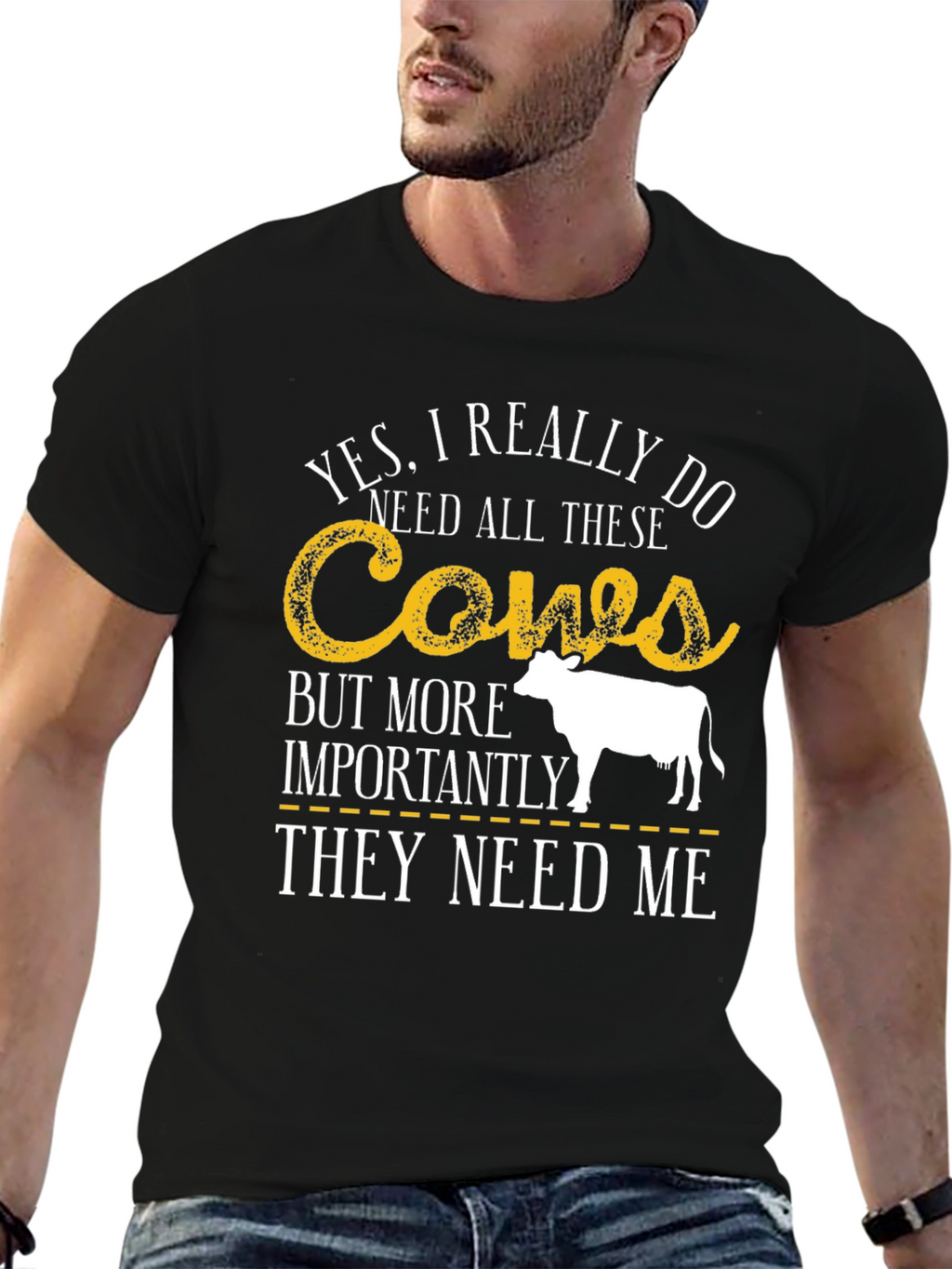 Cows Graphic T-Shirt Farm Animal Tee