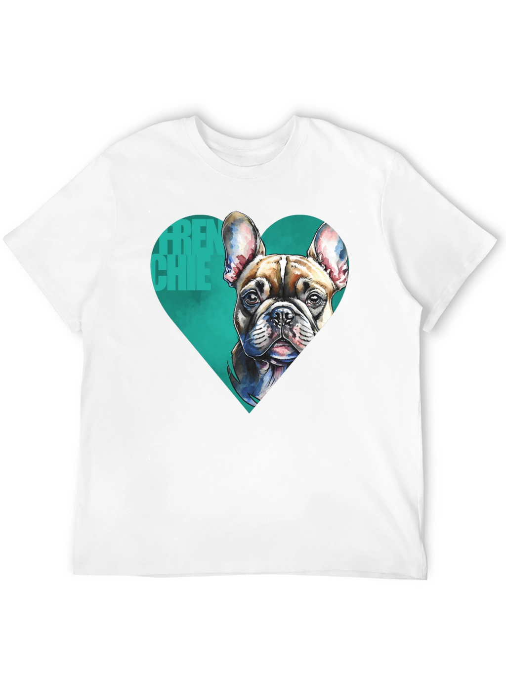 Frenchie Love Mens Black Graphic Tee