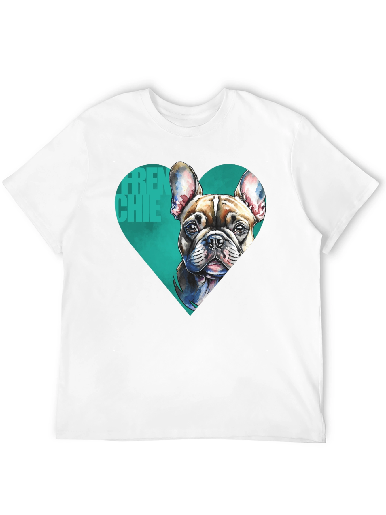Frenchie Love Mens Black Graphic Tee