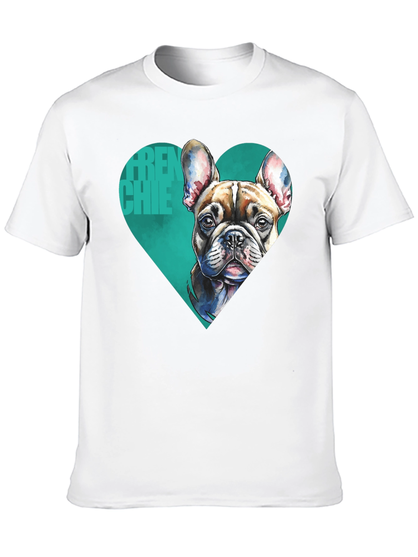 Frenchie Love Mens Black Graphic Tee