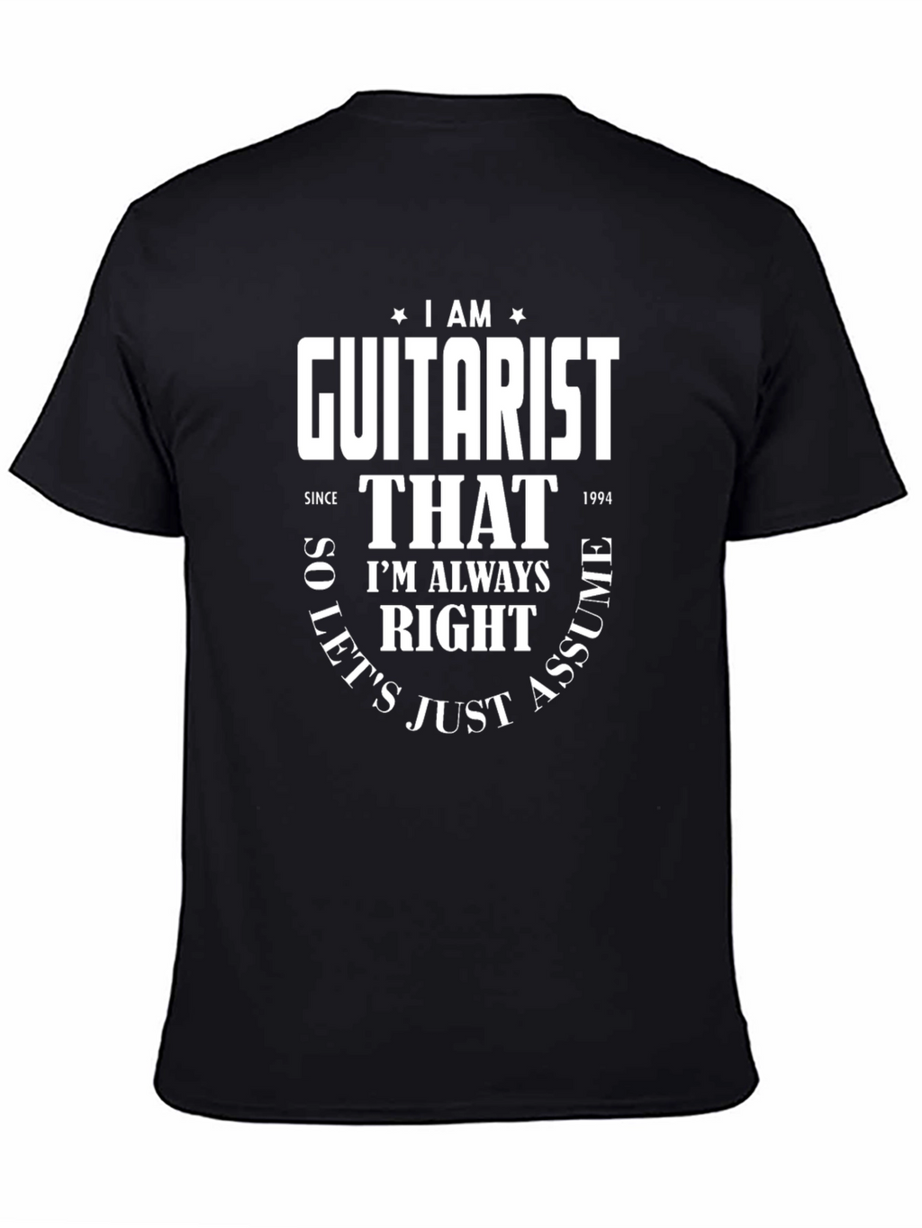 Guitarist Always Right Black Graphic Tee