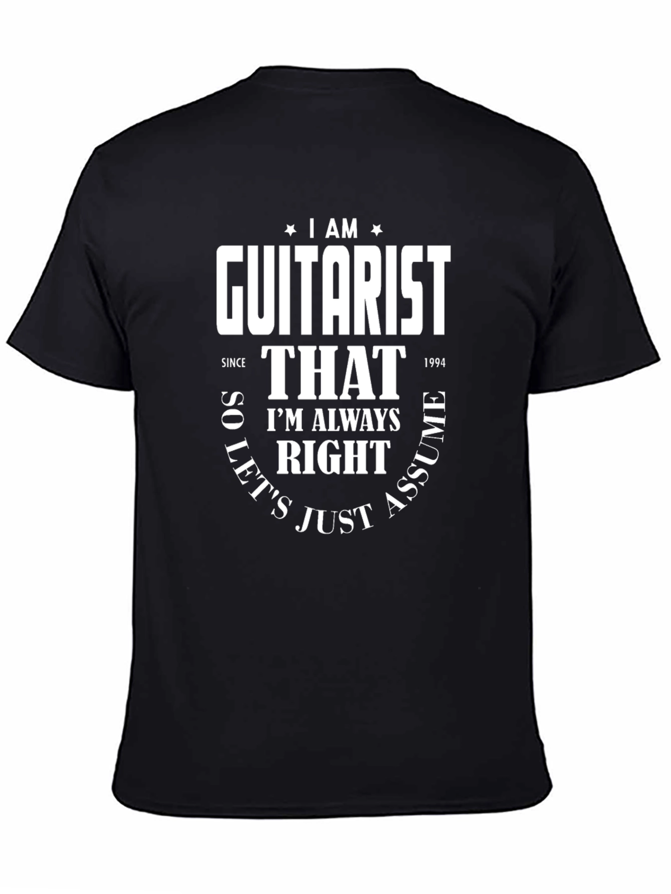 Guitarist Always Right Black Graphic Tee