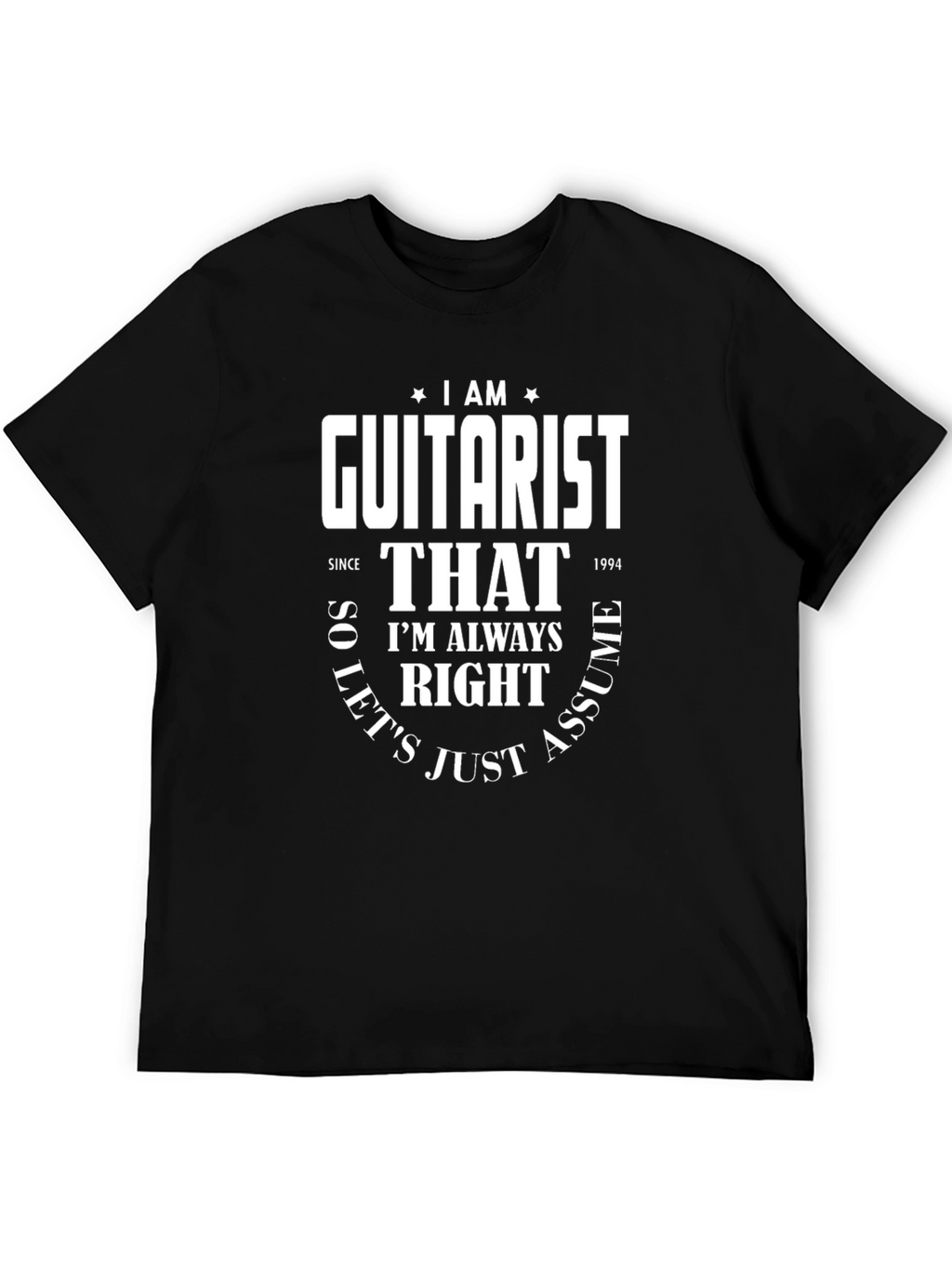 Guitarist Always Right Black Graphic Tee