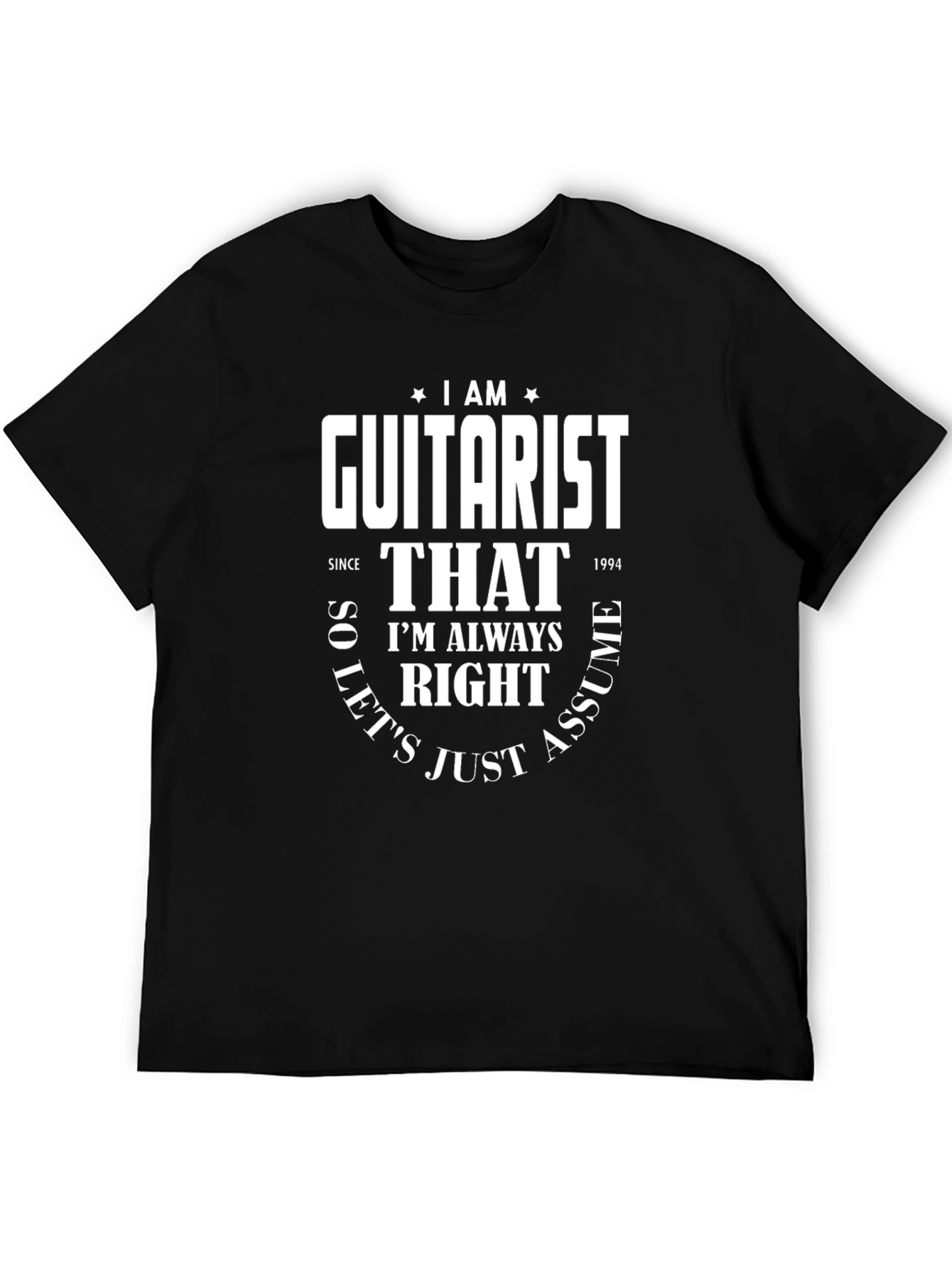 Guitarist Always Right Black Graphic Tee