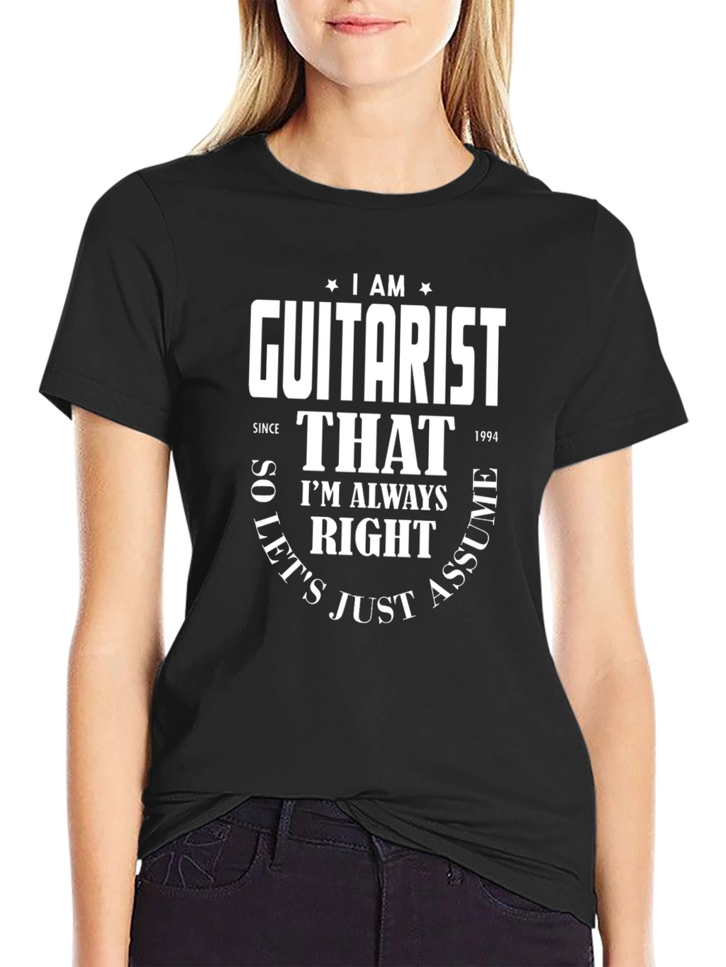 Guitarist Always Right Black Graphic Tee