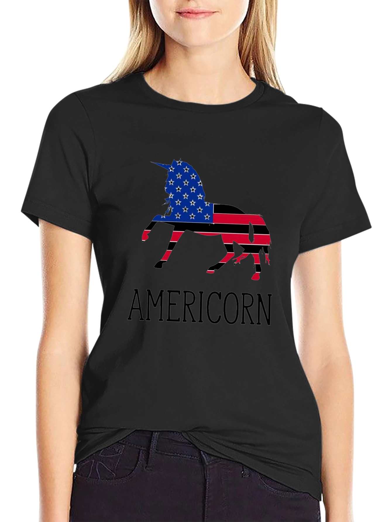 Americorn USA Flag Graphic Tee