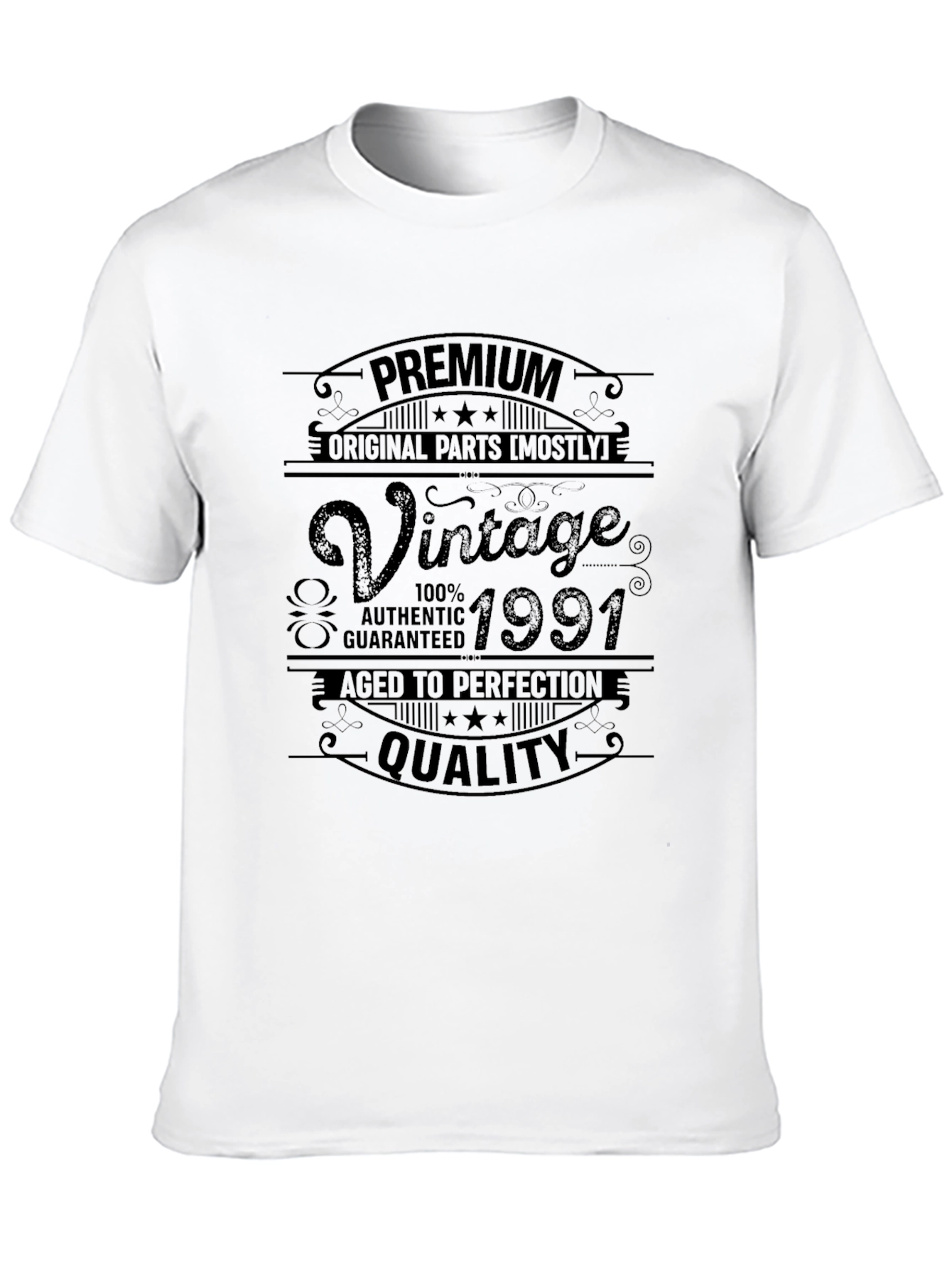 Vintage 1991 T-Shirt - Premium Quality Authentic