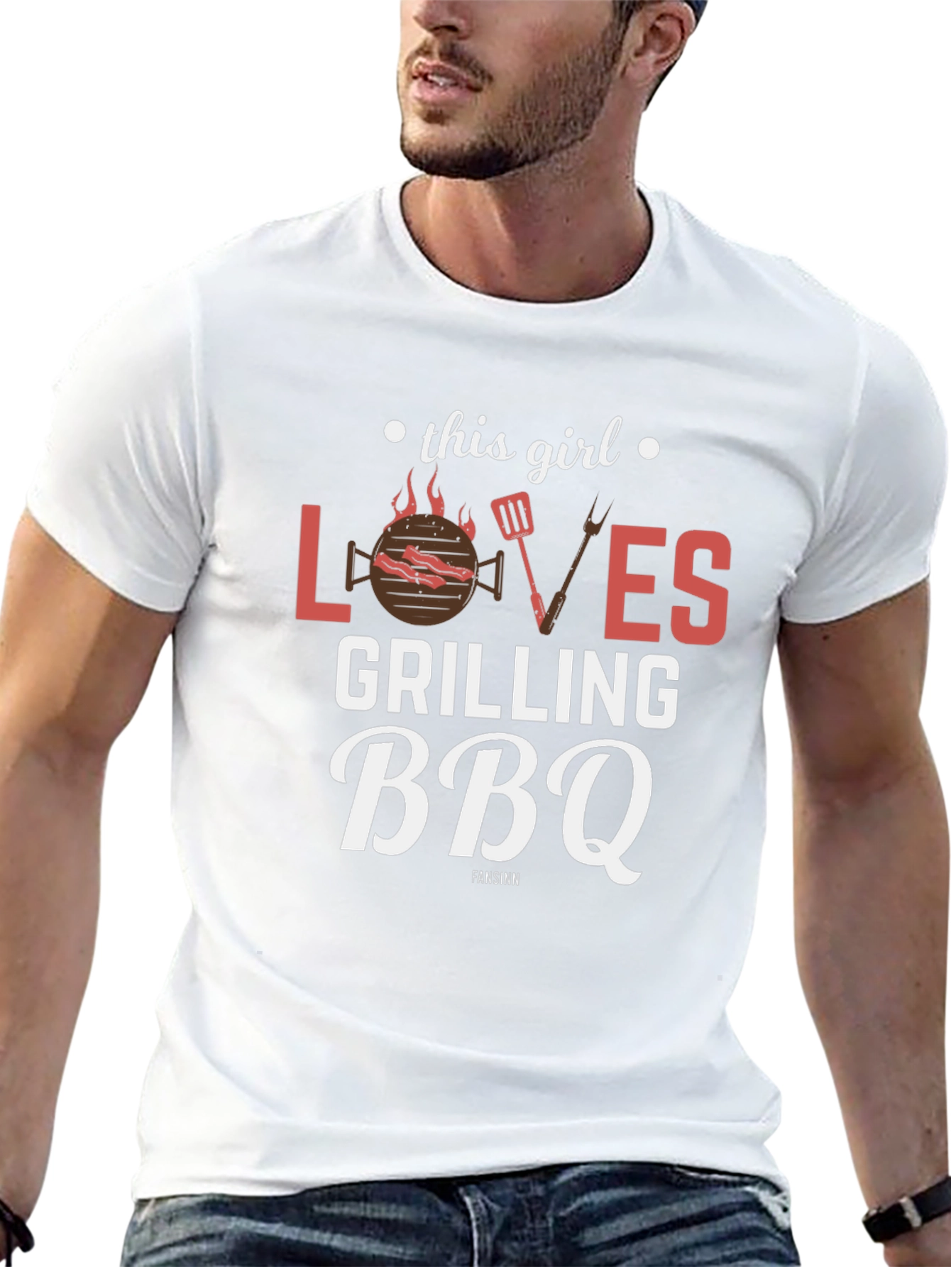 This Girl Loves Grilling BBQ Black T-Shirt