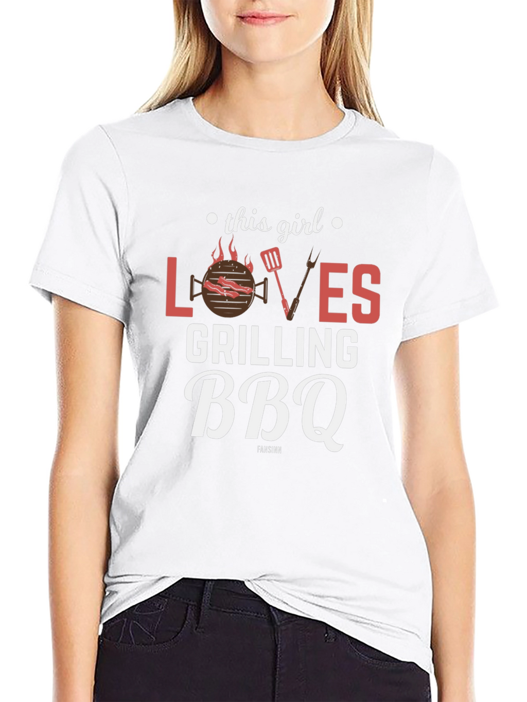 This Girl Loves Grilling BBQ Black T-Shirt